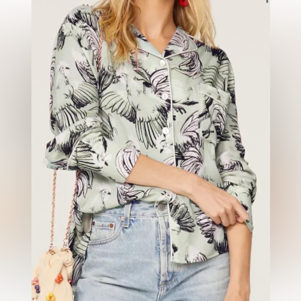 Rachel antonoff size xsmall Lamont silk shirt
